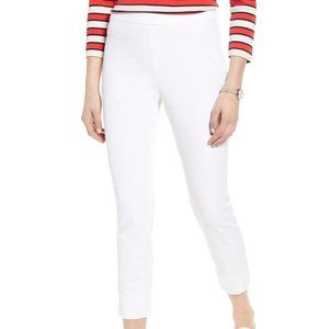 1901 Stretch Ankle Skinny Mid Rise Womens White Pants Size 6
